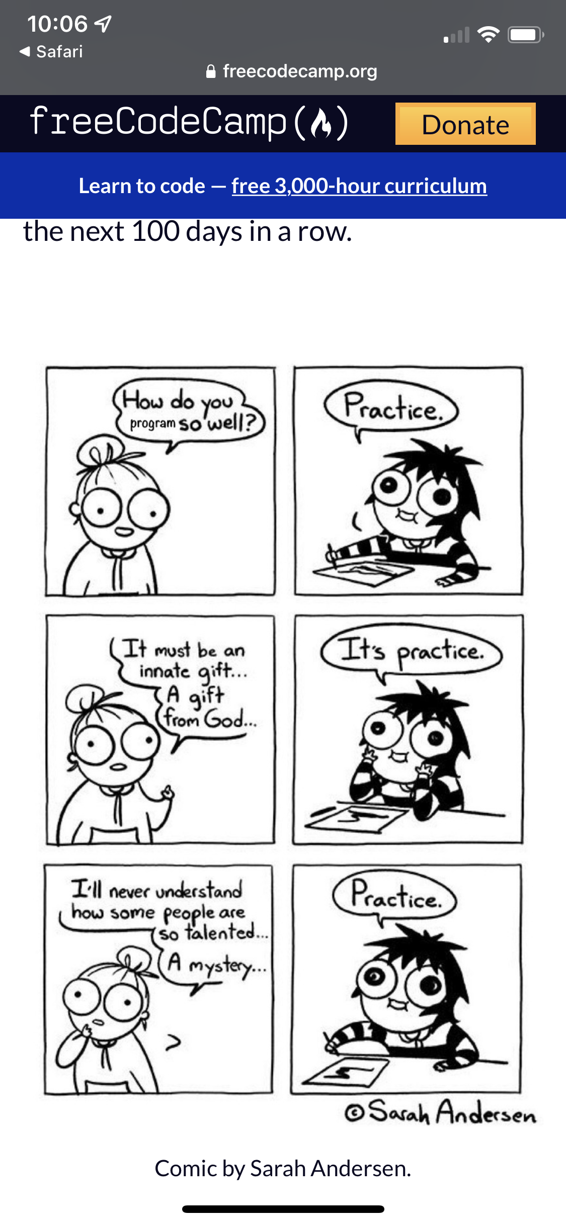 Get good at coding by Practicing